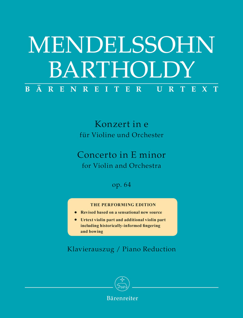 Mendelssohn - Violin Concerto in E Minor (Performing Edition) - Violin and Piano