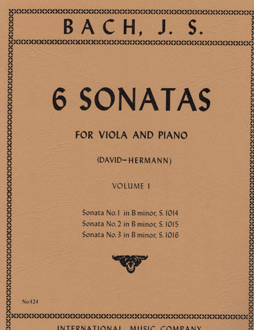 Bach, eds. David and Hermann - Six Sonatas, Vol. 1 - Viola and Piano