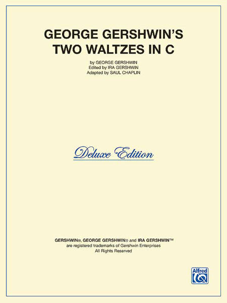 Gershwin, ed. Gershwin, ad. Chaplin - Two Waltzes in C - Piano Solo