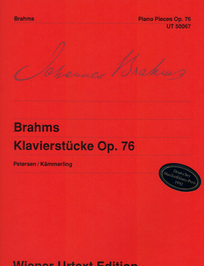 Brahms, ed. Peterson – Piano Pieces, Op. 76 – Piano