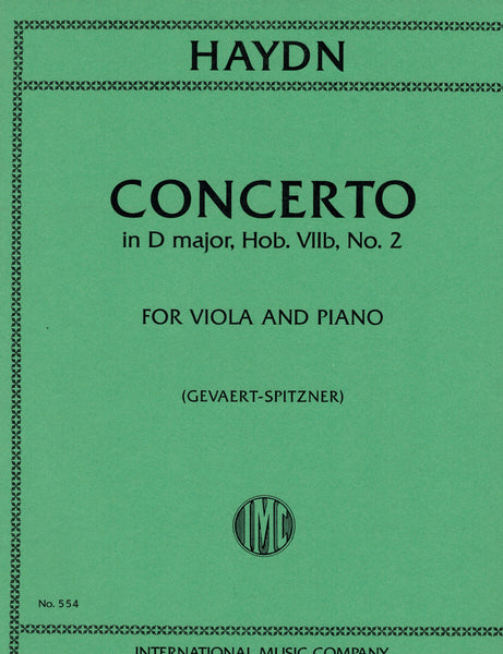 Haydn, ed. Spitzner - Concerto in D Major - Viola and Piano