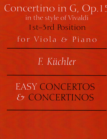 Kuchler, tr. Arnold - Concertino in G Major, Op. 15 - Viola and Piano