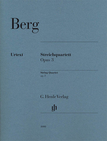 Berg, ed. Scheideler - String Quartet, Op. 3 - String Quartet