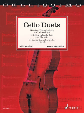 Various - Cellissimo: 34 Original Violoncello Duets from 5 Centuries - Cello Duets