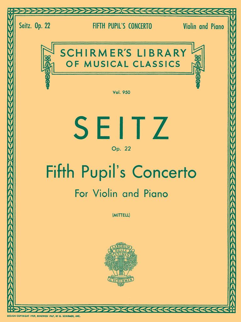 Seitz - Fifth Pupil's Concerto - Violin and Piano