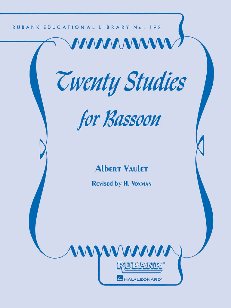 Vaulet, ed. Voxman – Twenty Studies for Bassoon – Bassoon Method