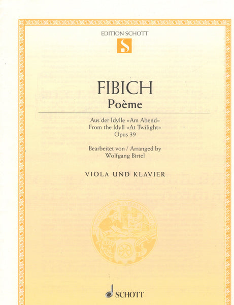Fibich - Poeme, Op. 39 - Viola and Piano