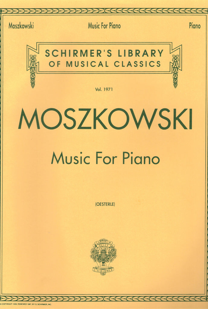 Moszkowski, ed. Oesterle – Music for Piano – Piano