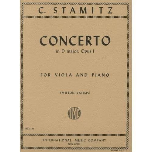 Stamitz, ed. Katims - Concerto in D Major Op. 1 - Viola and Piano