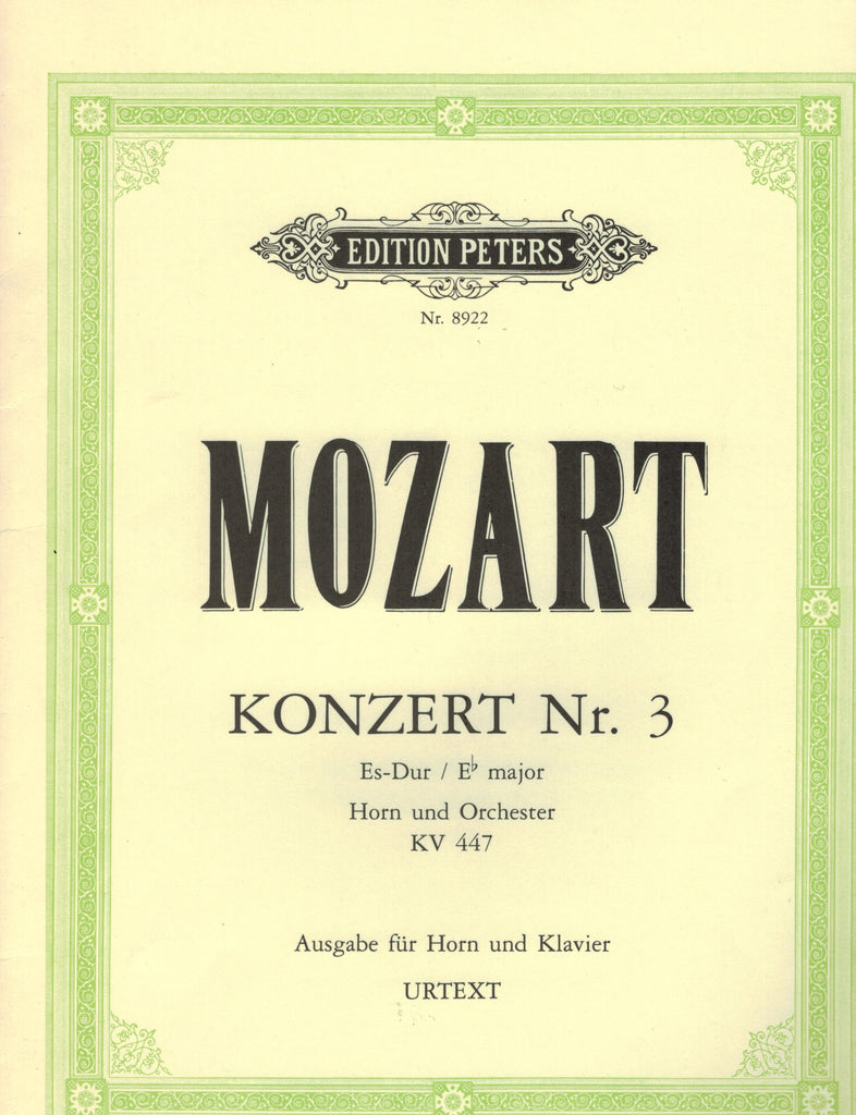 Mozart - Concerto No. 3 in Eb, K. 447 - Horn and Piano