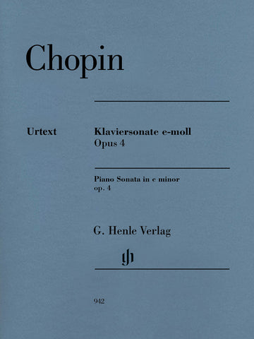 Chopin – Sonata in C Minor, Op. 4 – Piano