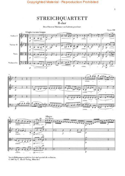 Beethoven - Complete String Quartets (7 Volumes) - Study Score
