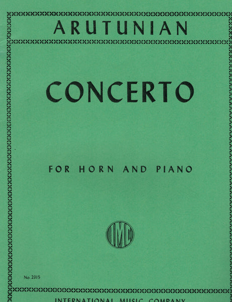 Arutunian - Concerto - Horn and Piano