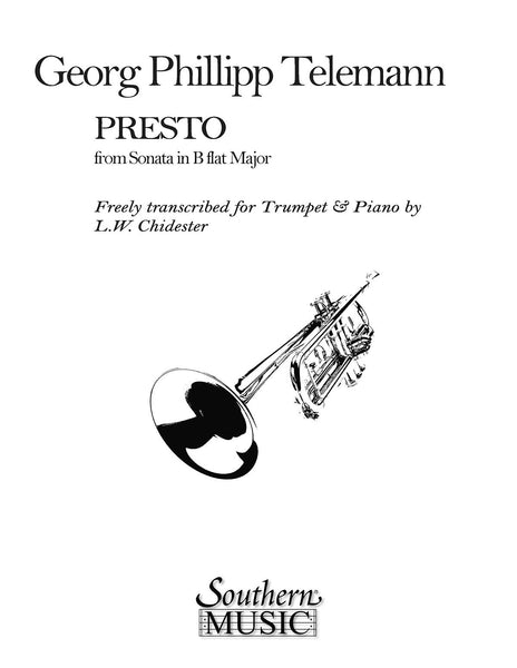 Telemann, tr. Chidester - Presto from "Sonata in Bb Major" - Trumpet and Piano