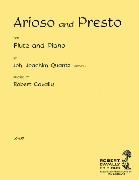 Quantz, ed. Cavally - Arioso and Presto - Flute and Piano