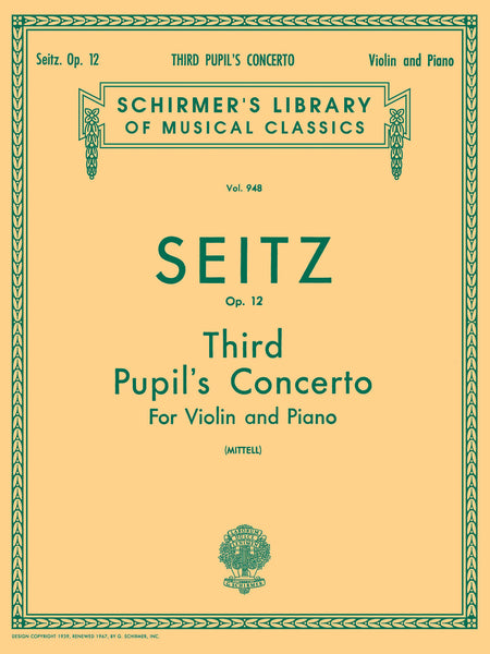 Seitz - Third Pupil's Concerto - Violin and Piano