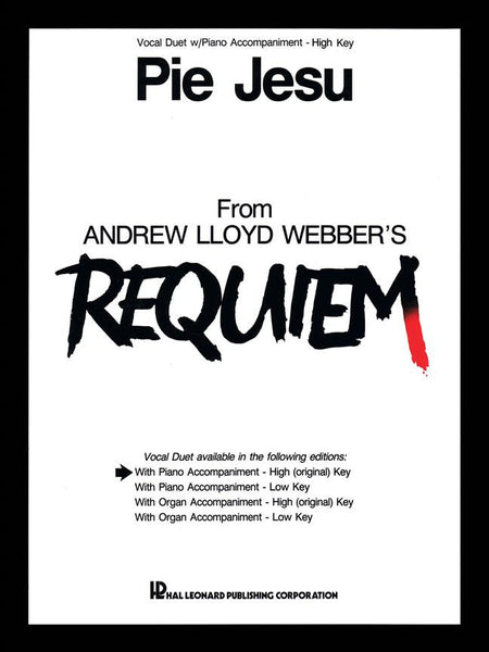 Lloyd Webber - Pie Jesu (from Requiem) - High Voice and Piano