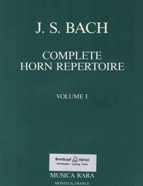 Complete Horn Repertoire: Bach, Vol. 1 - First and Second Horns