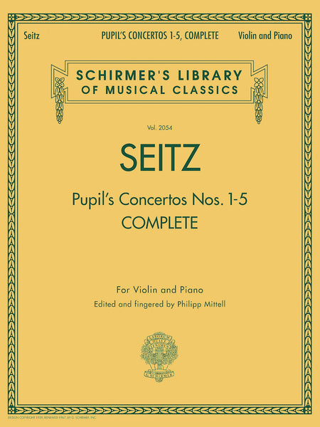 Seitz - Pupil's Concertos Nos. 1-5 Complete - Violin and Piano
