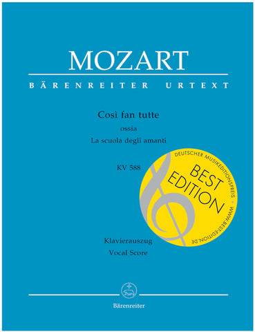 Mozart - Cosi fan Tutte, KV 588 - Vocal Score