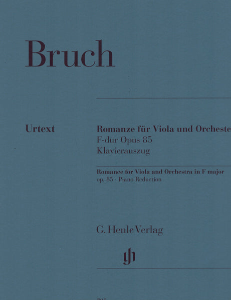 Bruch, ed./fin. Weber - Romance for Viola and Orchestra in F Major, Op. 85 - Viola and Piano