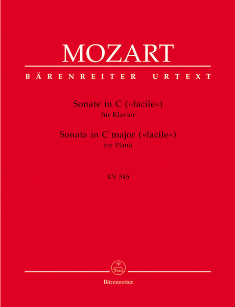 Mozart, eds. Plath and Rehm – Sonata in C Major "Facile", KV. 545 – Piano