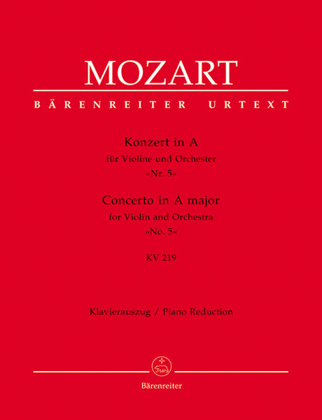 Mozart, ed. Hess - Concerto No. 5 in A Major, KV.219 - Violin and Piano
