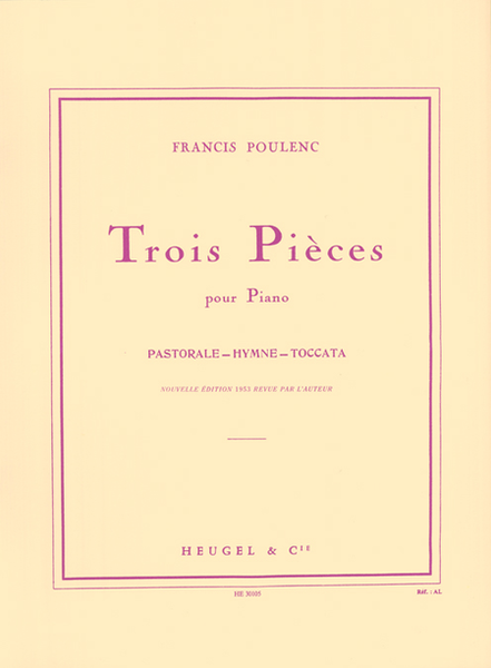 Poulenc – Trois Pieces – Piano