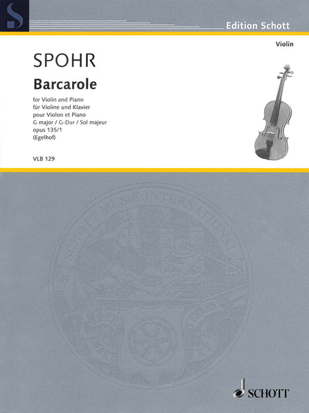 Spohr - Barcarole - Violin and Piano