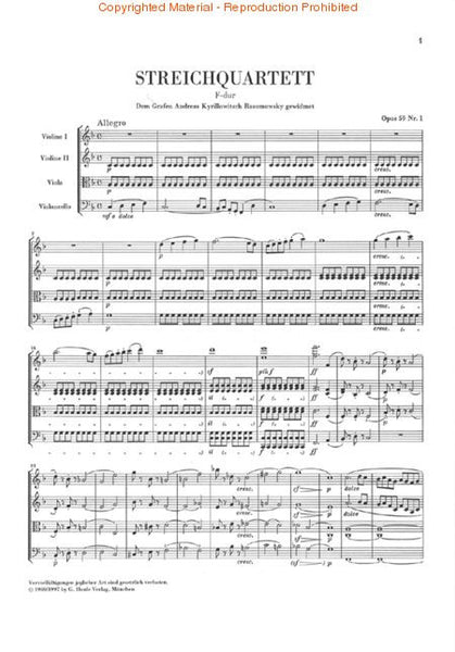Beethoven - Complete String Quartets (7 Volumes) - Study Score