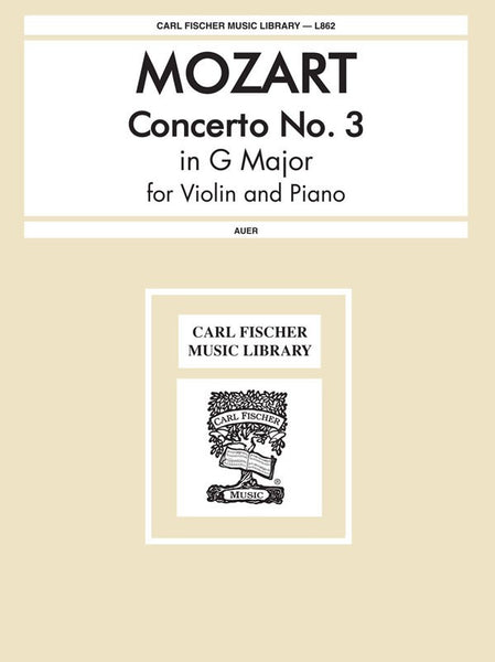 Mozart, ed. Auer - Concerto No. 3 in G Major - Violin and Piano