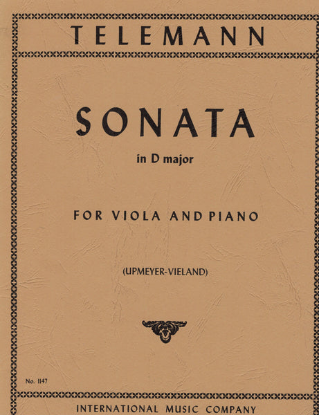 Telemann, ed. Upmeyer-Vieland - Sonata in D Major - Viola and Piano