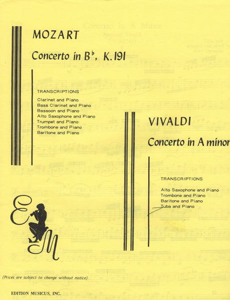 Vivaldi, arr. Ostrander - Concerto in A Minor - Tuba and Piano