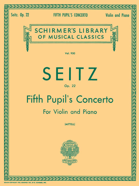 Seitz - Fifth Pupil's Concerto - Violin and Piano