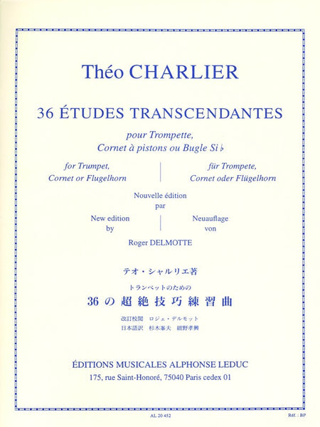 Charlier - Etudes Transcendantes - Trumpet