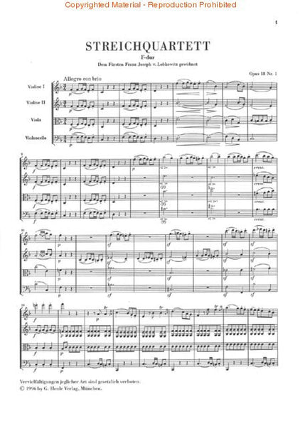 Beethoven - Complete String Quartets (7 Volumes) - Study Score