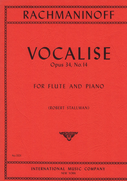 Rachmaninoff, ed. Stallman - Vocalise, Op. 34 No. 14 - Flute and Piano