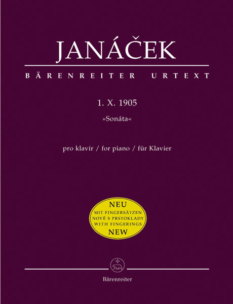 Janacek, eds. Kundera and Burghauser – Sonata 1. X. 1905 – Piano